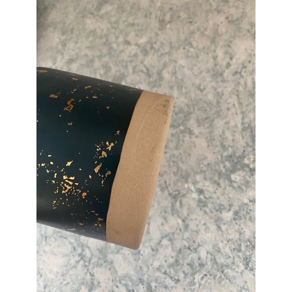 Hearth & Hand with Magnolia Green Speckled Gold Stoneware Vase - Picture 8 of 9